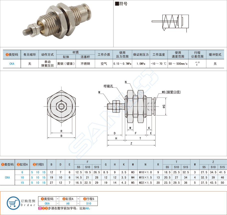 針型氣缸的結構及工作原理
